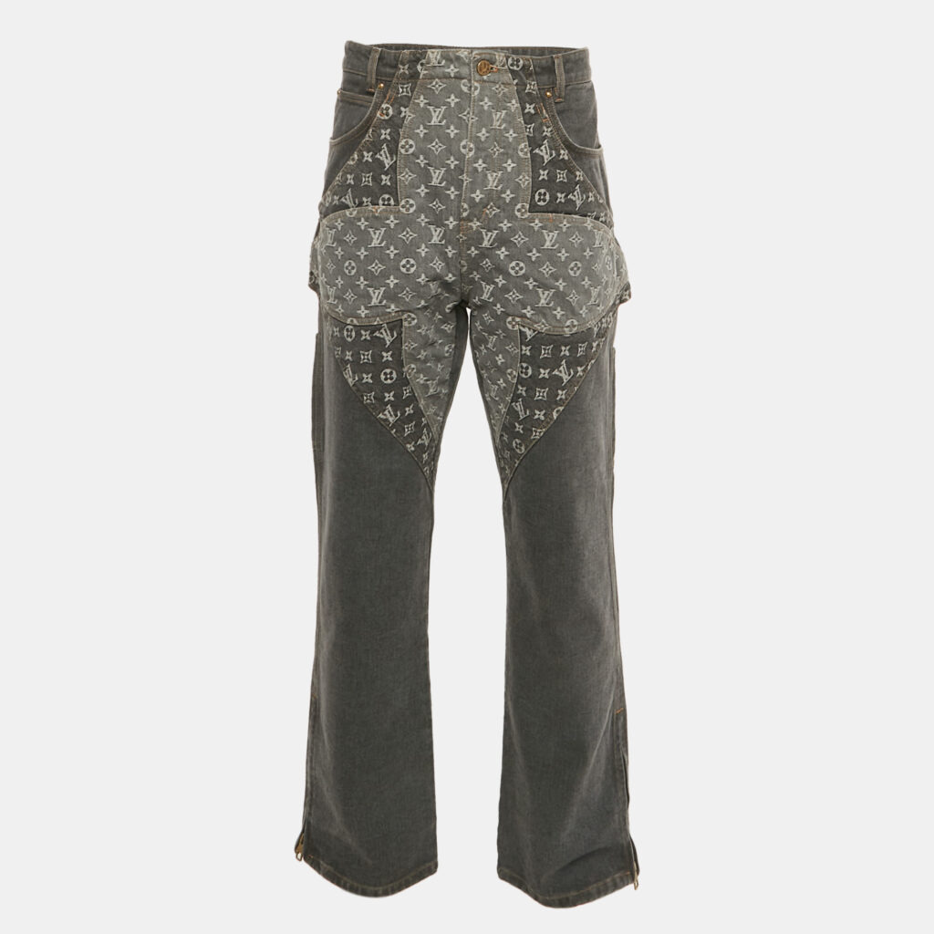 Louis Vuitton x Nigo Monogram Print Denim Jeans L Waist 34" Louis Vuitton x Nigo Monogram Print Denim Jeans L Waist 34"