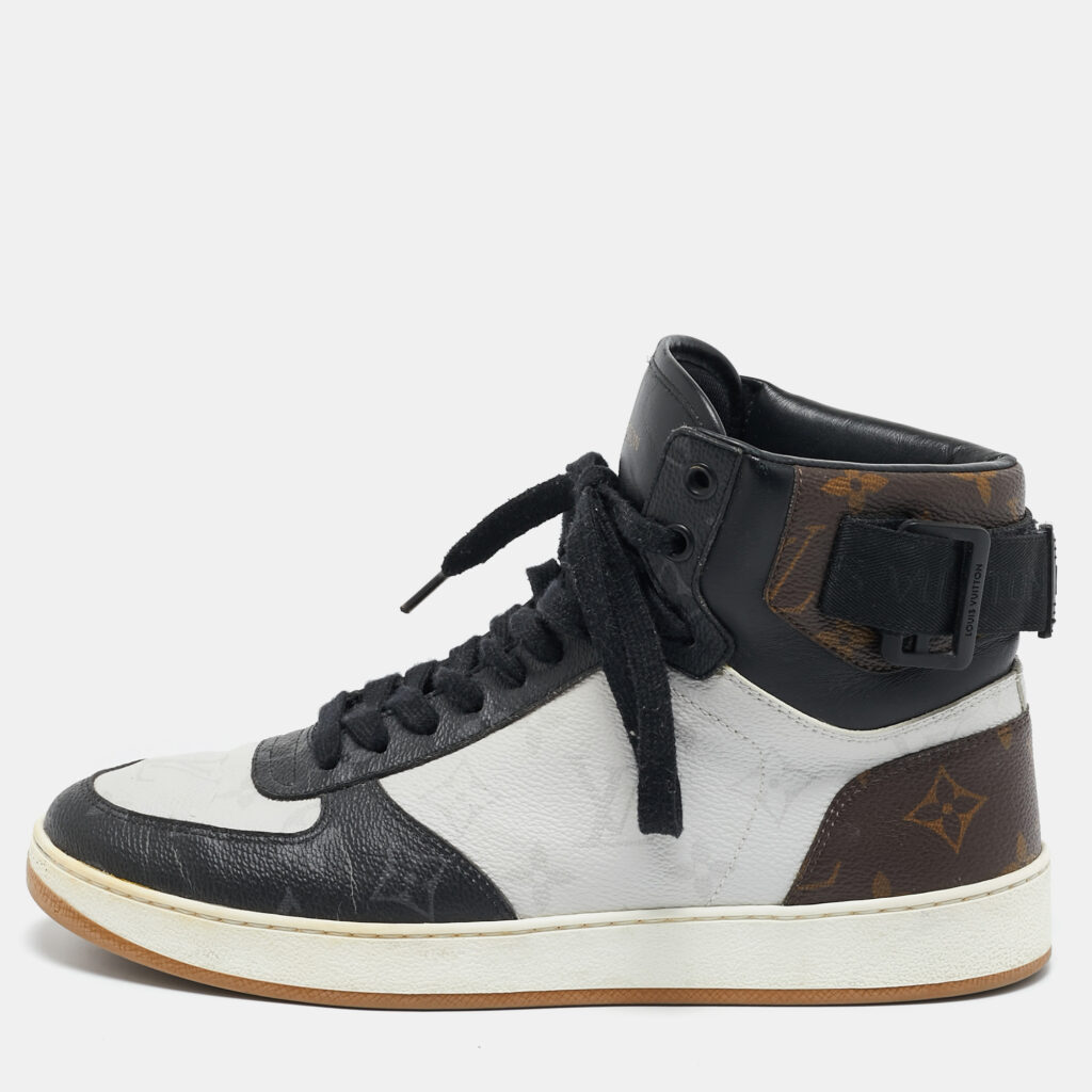 Louis Vuitton Tricolor Monogram Canvas and Leather Rivoli High Top Sneakers Size 39 Louis Vuitton Tricolor Monogram Canvas and Leather Rivoli High Top Sneakers Size 39