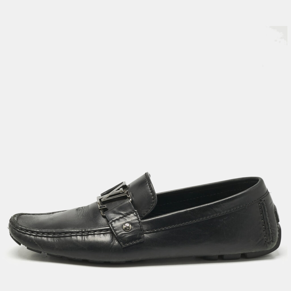Louis Vuitton Black Leather Monte Carlo Loafers Size 41.5 Louis Vuitton Black Leather Monte Carlo Loafers Size 41.5