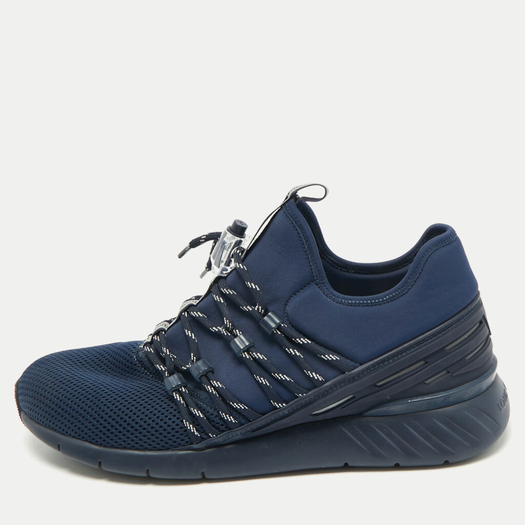 Louis Vuitton Navy Blue Fabric And Mesh Fastlane Sneakers Size 42 Louis Vuitton Navy Blue Fabric And Mesh Fastlane Sneakers Size 42