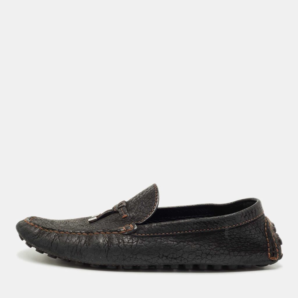 Louis Vuitton Black Nubuck Leather Monte Carlo Loafers Size 45 Louis Vuitton Black Nubuck Leather Monte Carlo Loafers Size 45