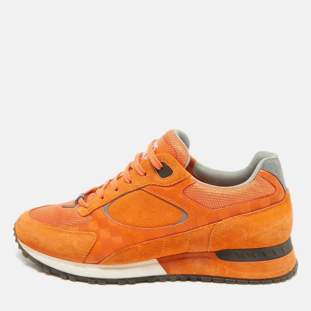 Louis Vuitton Orange Suede and Mesh Run Away Sneakers Size 40 Louis Vuitton Orange Suede and Mesh Run Away Sneakers Size 40