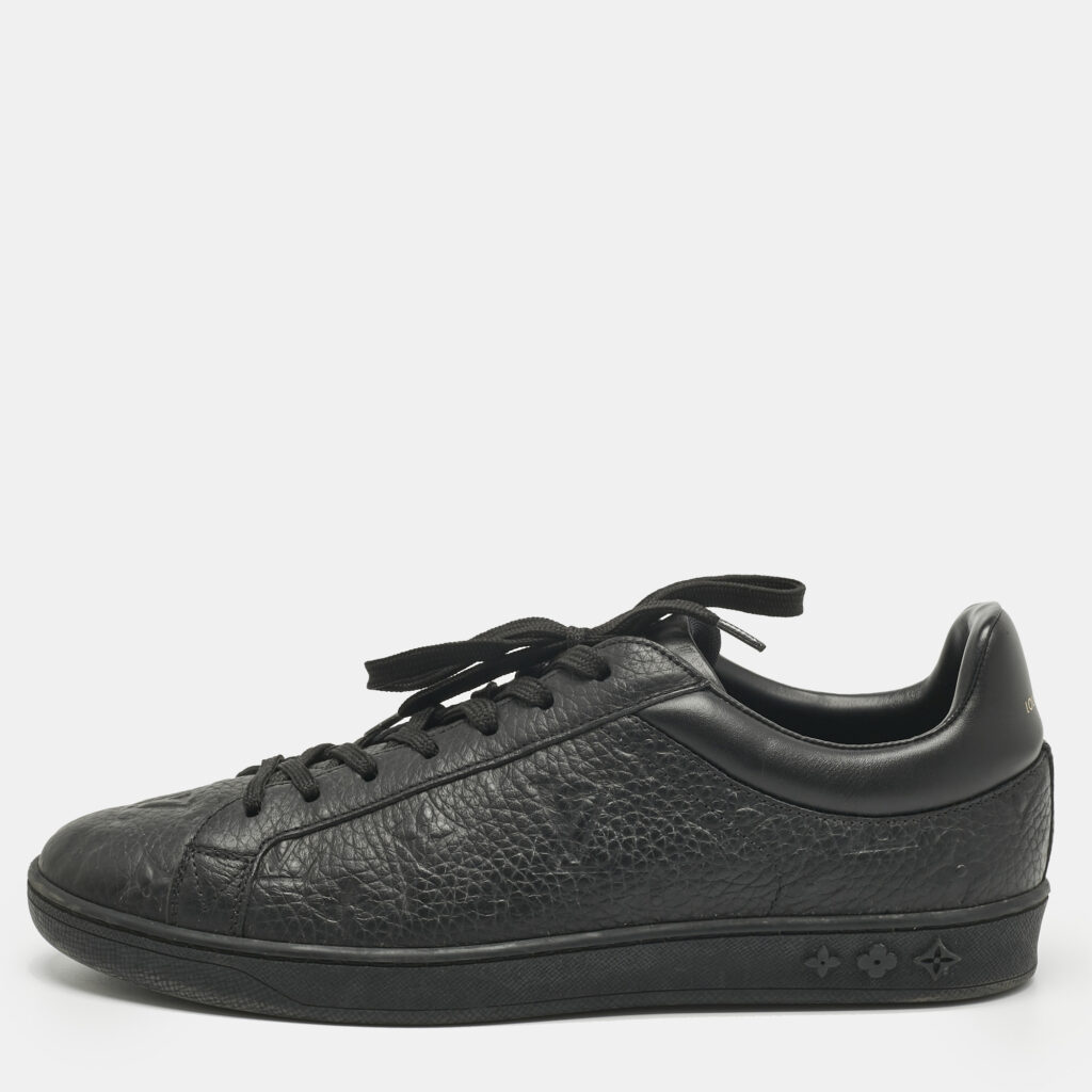 Louis Vuitton Black Monogram Leather Luxembourg Sneakers Size 41 Louis Vuitton Black Monogram Leather Luxembourg Sneakers Size 41
