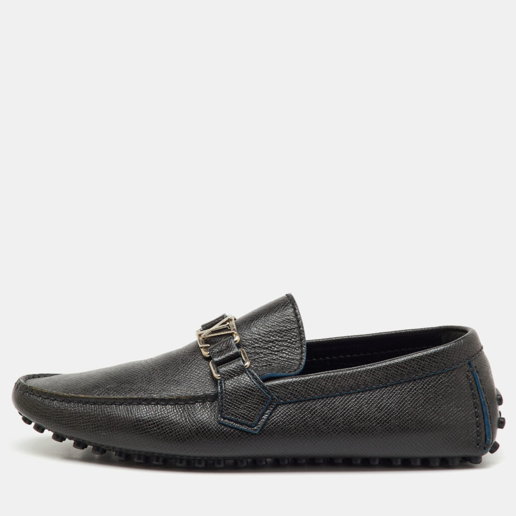 Louis Vuitton Black Leather Hockenheim Slip On Loafers Size 41 Louis Vuitton Black Leather Hockenheim Slip On Loafers Size 41
