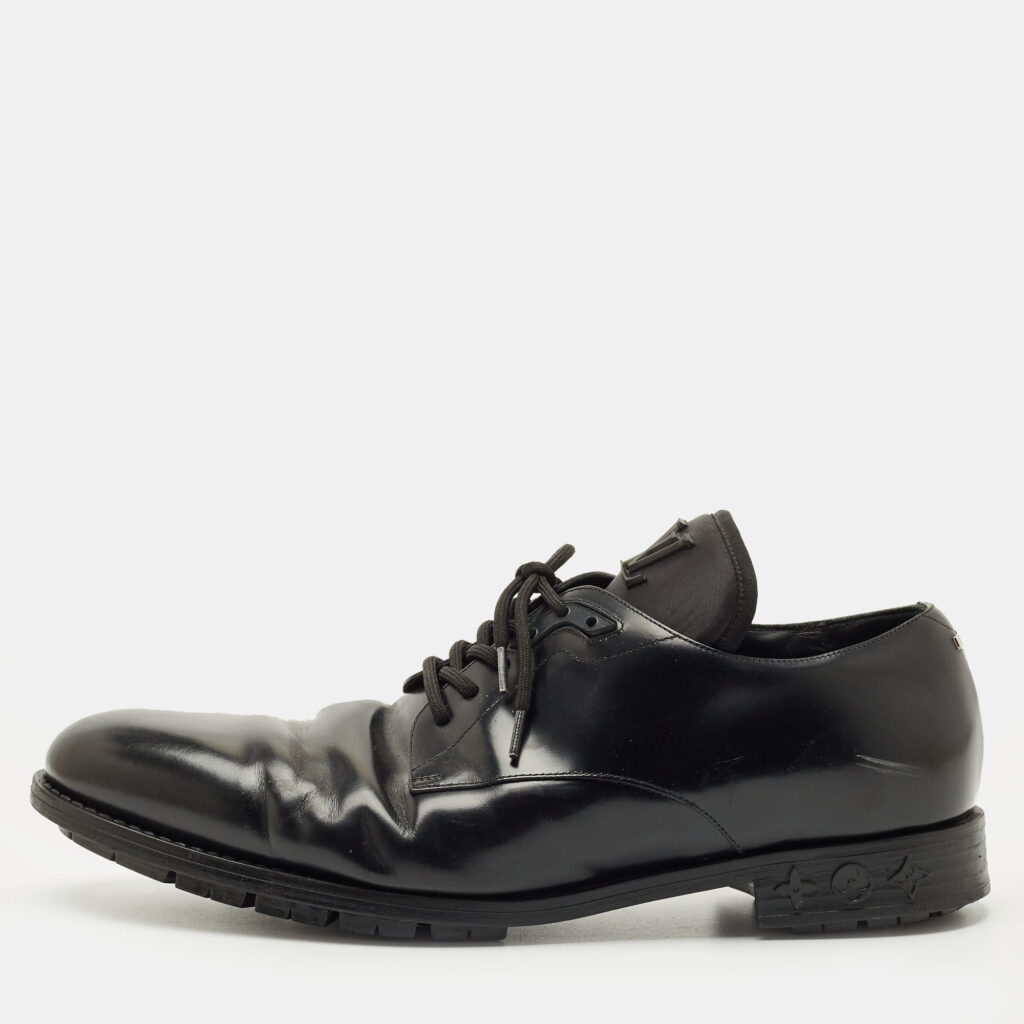 Louis Vuitton Black Leather Derby Lace Up Size 44 Louis Vuitton Black Leather Derby Lace Up Size 44