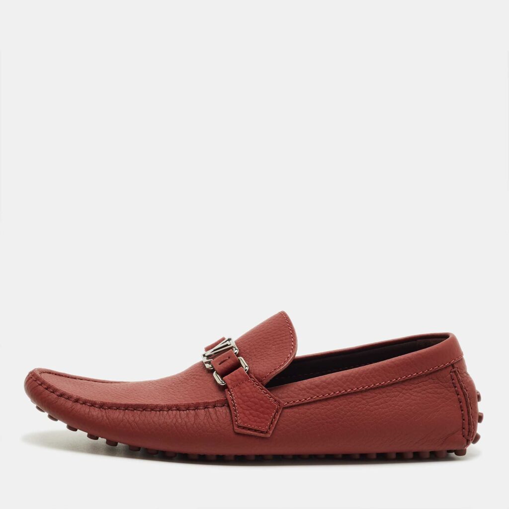Louis Vuitton Brick Red Leather Hockenheim Loafers Size 43 Louis Vuitton Brick Red Leather Hockenheim Loafers Size 43