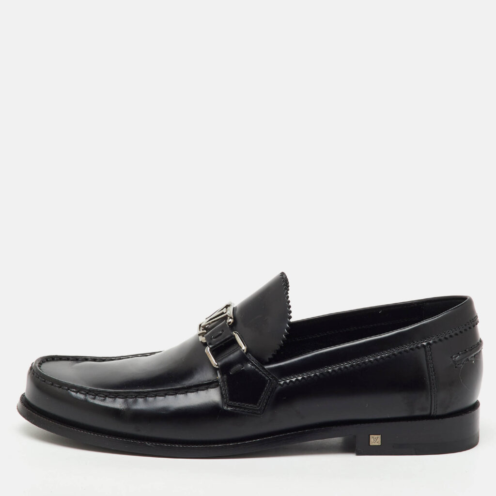 Louis Vuitton Black Leather Major Slip On Loafers Size 40 Louis Vuitton Black Leather Major Slip On Loafers Size 40