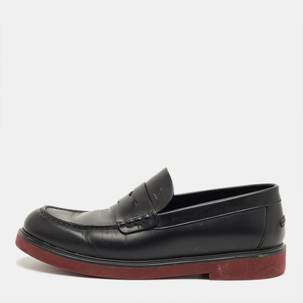 Louis Vuitton Black Leather Slip On Loafers Size 42.5 Louis Vuitton Black Leather Slip On Loafers Size 42.5