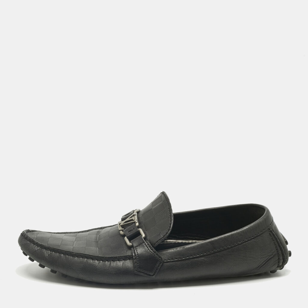 Louis Vuitton Black Demier Leather Hockenheim Loafers Size 44.5 Louis Vuitton Black Demier Leather Hockenheim Loafers Size 44.5