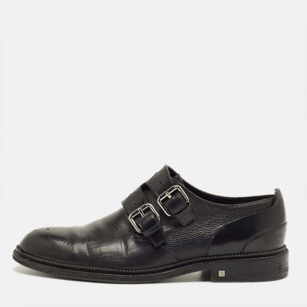 Louis Vuitton Black Leather Monkstrap Oxfords Size 41 Louis Vuitton Black Leather Monkstrap Oxfords Size 41