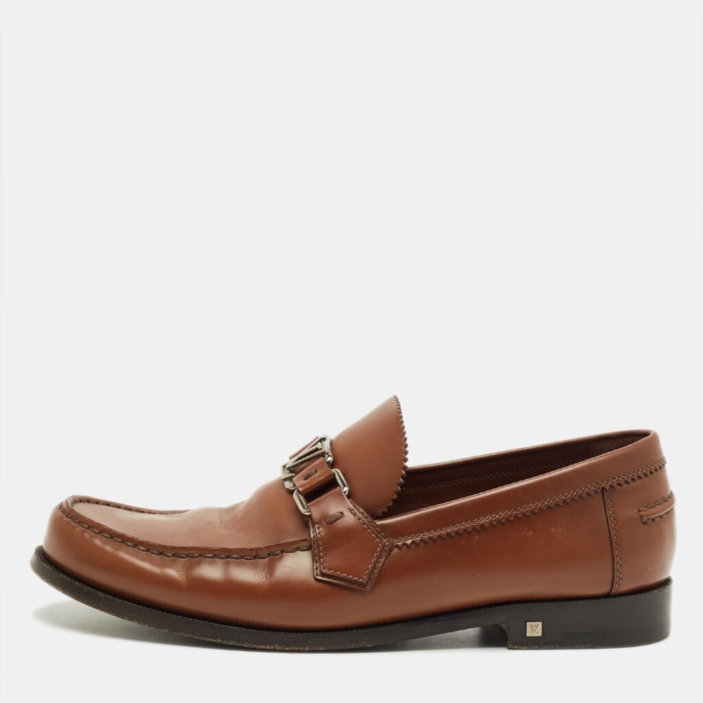 Louis Vuitton Brown Leather Hockenheim Loafers Size 40.5 Louis Vuitton Brown Leather Hockenheim Loafers Size 40.5