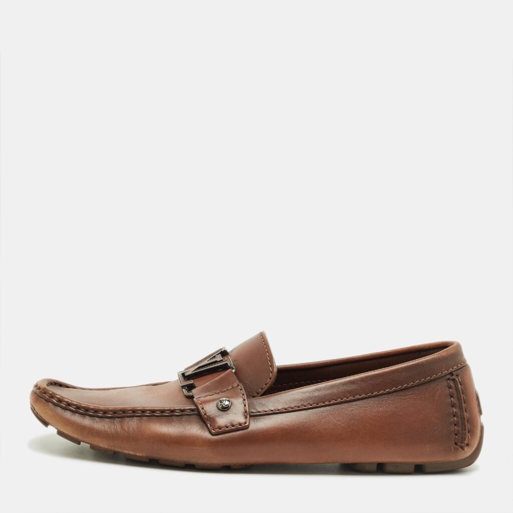 Louis Vuitton Brown Leather Monte Carlo Loafers Size 42 Louis Vuitton Brown Leather Monte Carlo Loafers Size 42