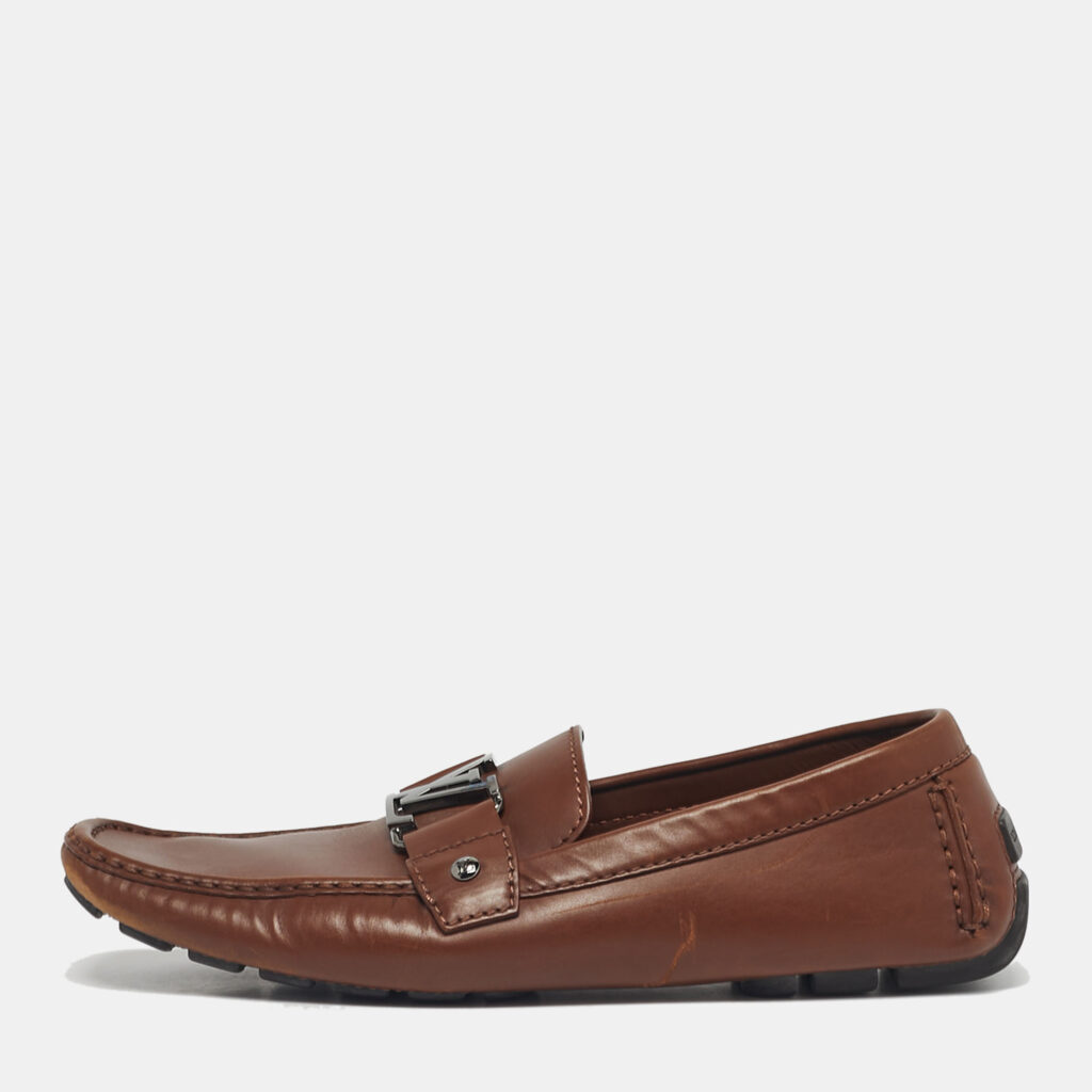 Louis Vuitton Brown Leather Monte Carlo Loafers Size 42.5 Louis Vuitton Brown Leather Monte Carlo Loafers Size 42.5