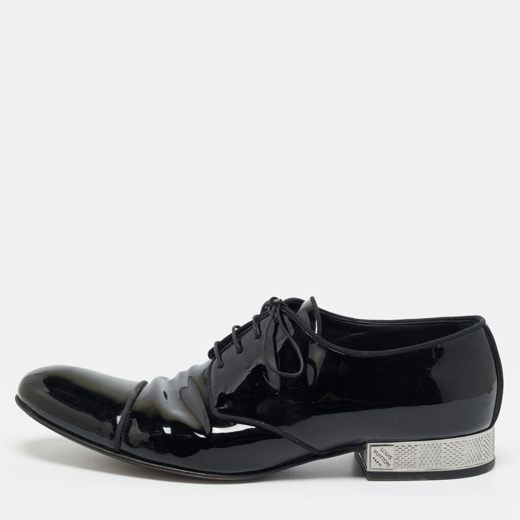 Louis Vuitton Size 43 Black Patent Leather Derby Louis Vuitton Size 43 Black Patent Leather Derby