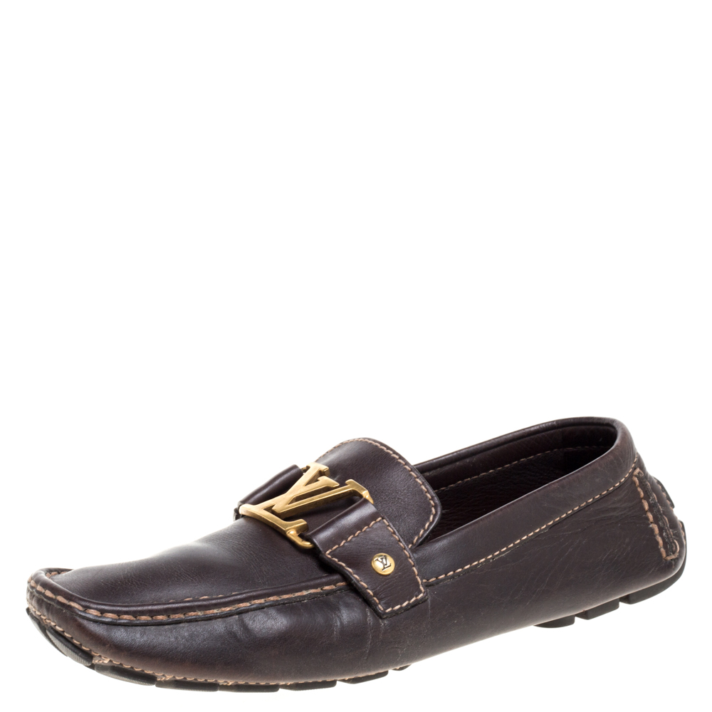 Louis Vuitton Brown Leather Monte Carlo Loafers Size 41.5 Louis Vuitton Brown Leather Monte Carlo Loafers Size 41.5
