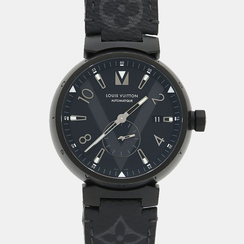 Louis Vuitton Tambour Q1D22 Automatic Stainless Steel Men's Wristwatch 41.5 mm Louis Vuitton Tambour Q1D22 Automatic Stainless Steel Men's Wristwatch 41.5 mm