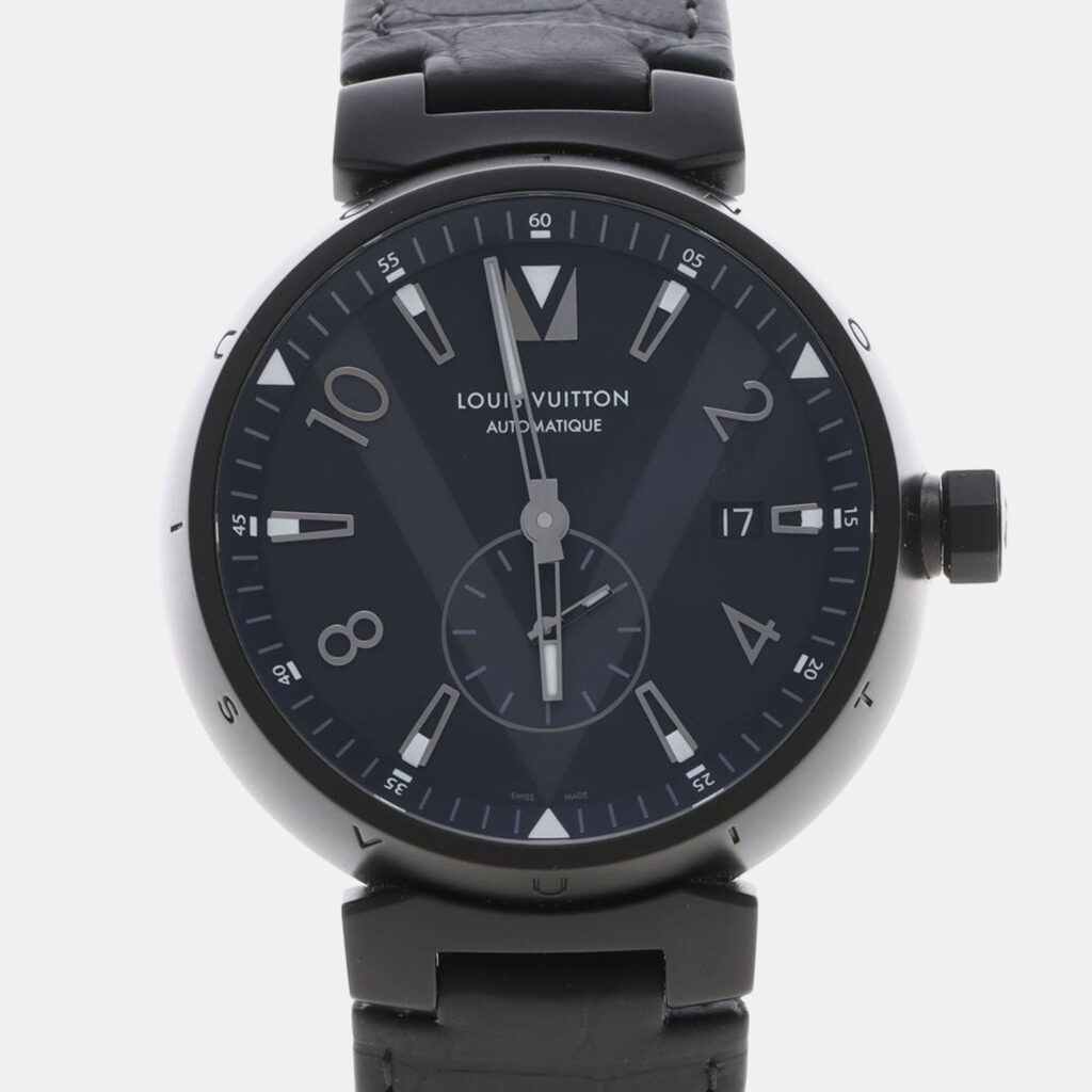 Louis Vuitton Tambour Q1D22 Automatic Stainless Steel Men's Wristwatch 42 mm Louis Vuitton Tambour Q1D22 Automatic Stainless Steel Men's Wristwatch 42 mm