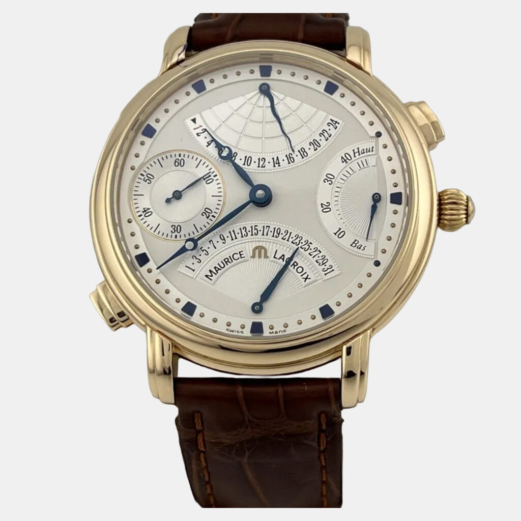 Maurice Lacroix Masterpiece MP7018 Manual Winding 18k Rose Gold Men's Wristwatch 43 mm Maurice Lacroix Masterpiece MP7018 Manual Winding 18k Rose Gold Men's Wristwatch 43 mm