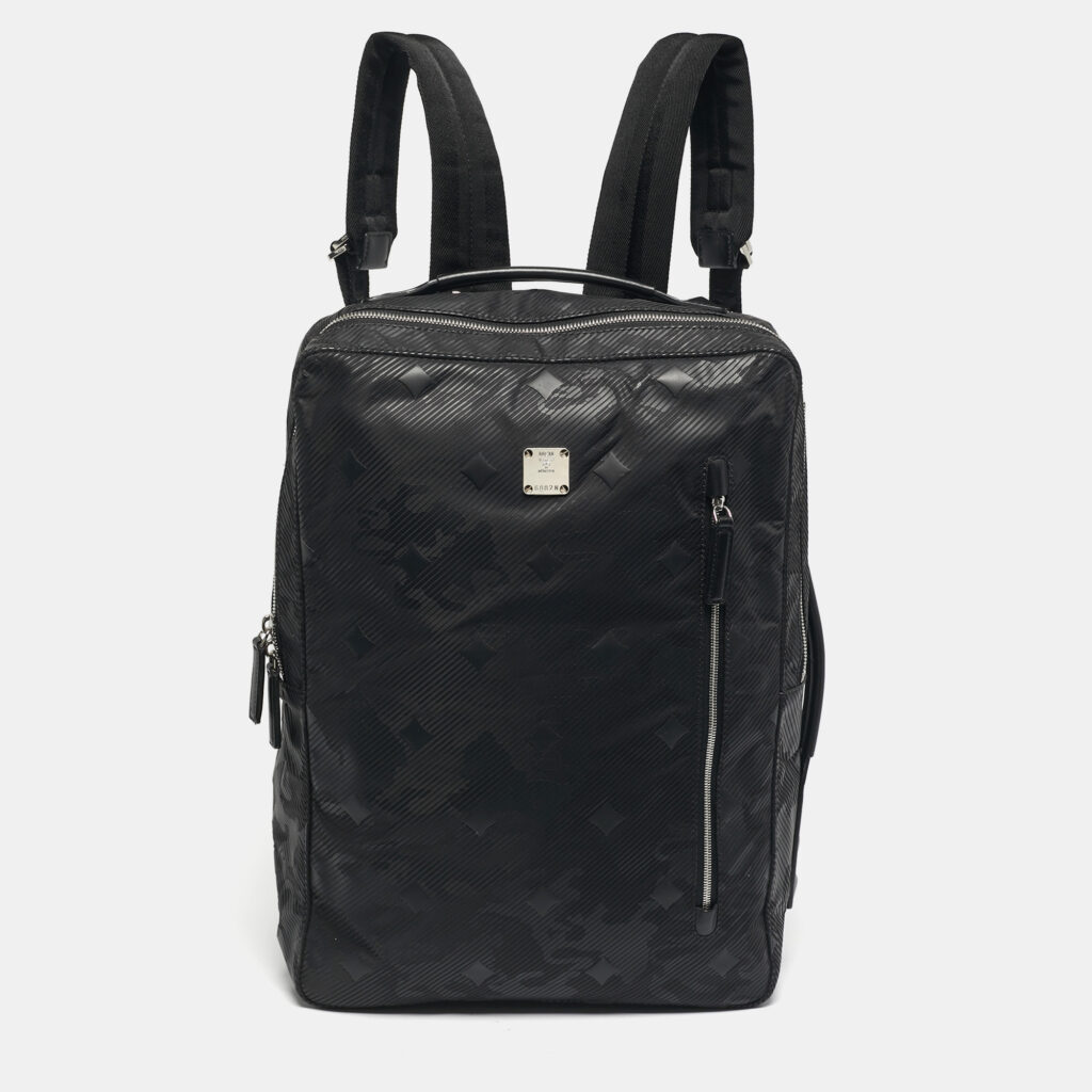 MCM Black Camouflage Textured Nylon Medium Dieter Backpack MCM Black Camouflage Textured Nylon Medium Dieter Backpack