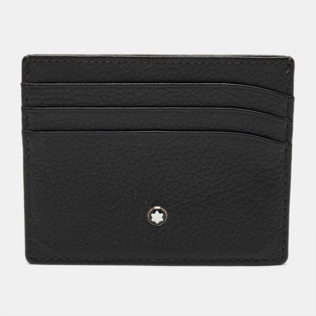 Montblanc Black Leather Meisterstuck Card Holder Montblanc Black Leather Meisterstuck Card Holder