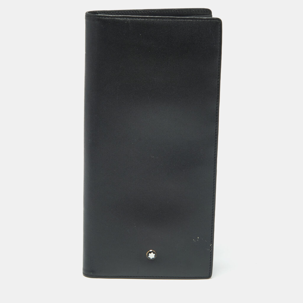 Montblanc Black Leather Meisterstuck Bifold Long Wallet Montblanc Black Leather Meisterstuck Bifold Long Wallet
