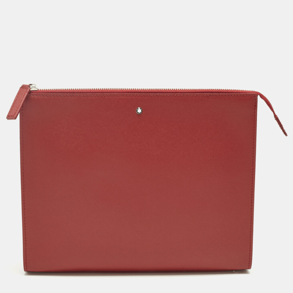 Montblanc Sactorial Red Leather Zip Pouch Montblanc Sactorial Red Leather Zip Pouch