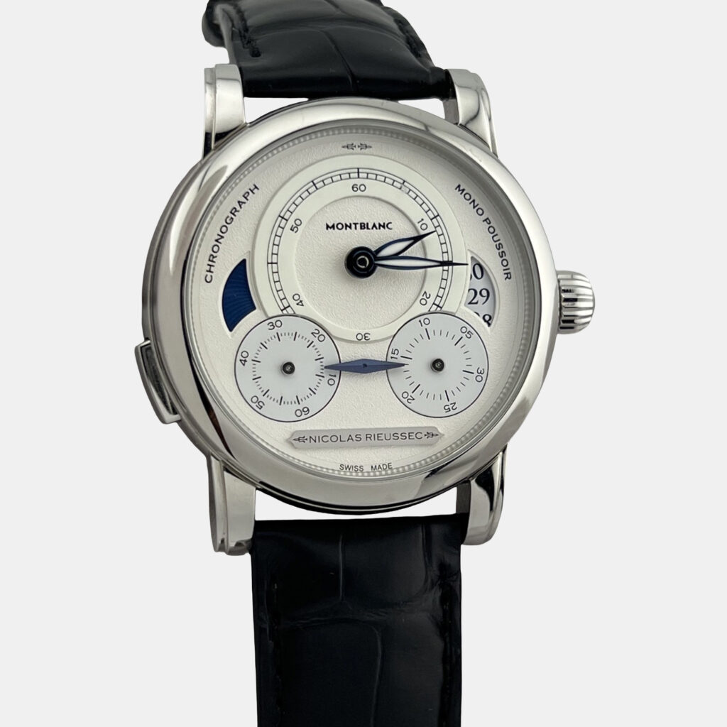 Montblanc Nicolas Rieussec 111012 Automatic White Dial Stainless Steel Men's Wristwatch 43 mm Montblanc Nicolas Rieussec 111012 Automatic White Dial Stainless Steel Men's Wristwatch 43 mm