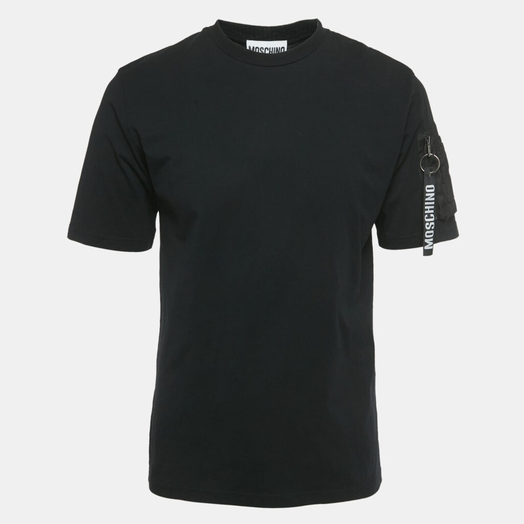 Moschino Couture Black Jersey Crew-Neck T-Shirt M Moschino Couture Black Jersey Crew-Neck T-Shirt M