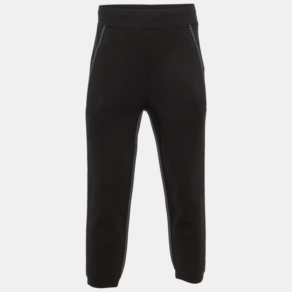 Neil Barrett Black Cotton Knit Joggers S Neil Barrett Black Cotton Knit Joggers S