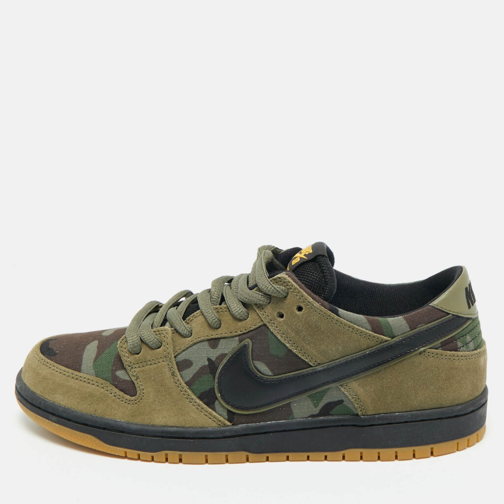 luxury-men-nike-new-shoes-p1218781-010-1.jpg Nike Multicolor Camouflage Canvas and Suede SB Dunk Low Skate Camo Sneakers Size 45