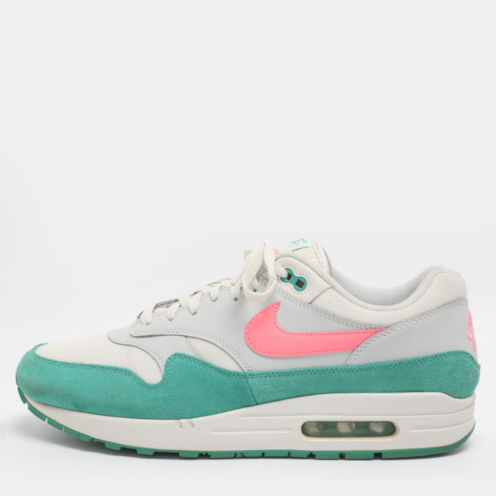 Nike Air Max 1 Watermelon Size 45 Green/White Mesh and Suede Low Top Sneakers Nike Air Max 1 Watermelon Size 45 Green/White Mesh and Suede Low Top Sneakers