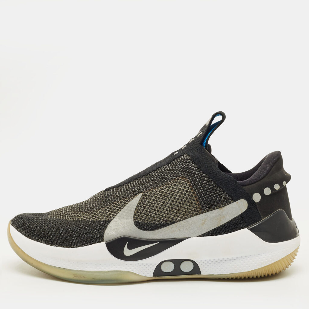 Nike Adapt BB Size 45.5 Black/Grey Mesh and Nubuck Leather Slip On Sneakers Nike Adapt BB Size 45.5 Black/Grey Mesh and Nubuck Leather Slip On Sneakers