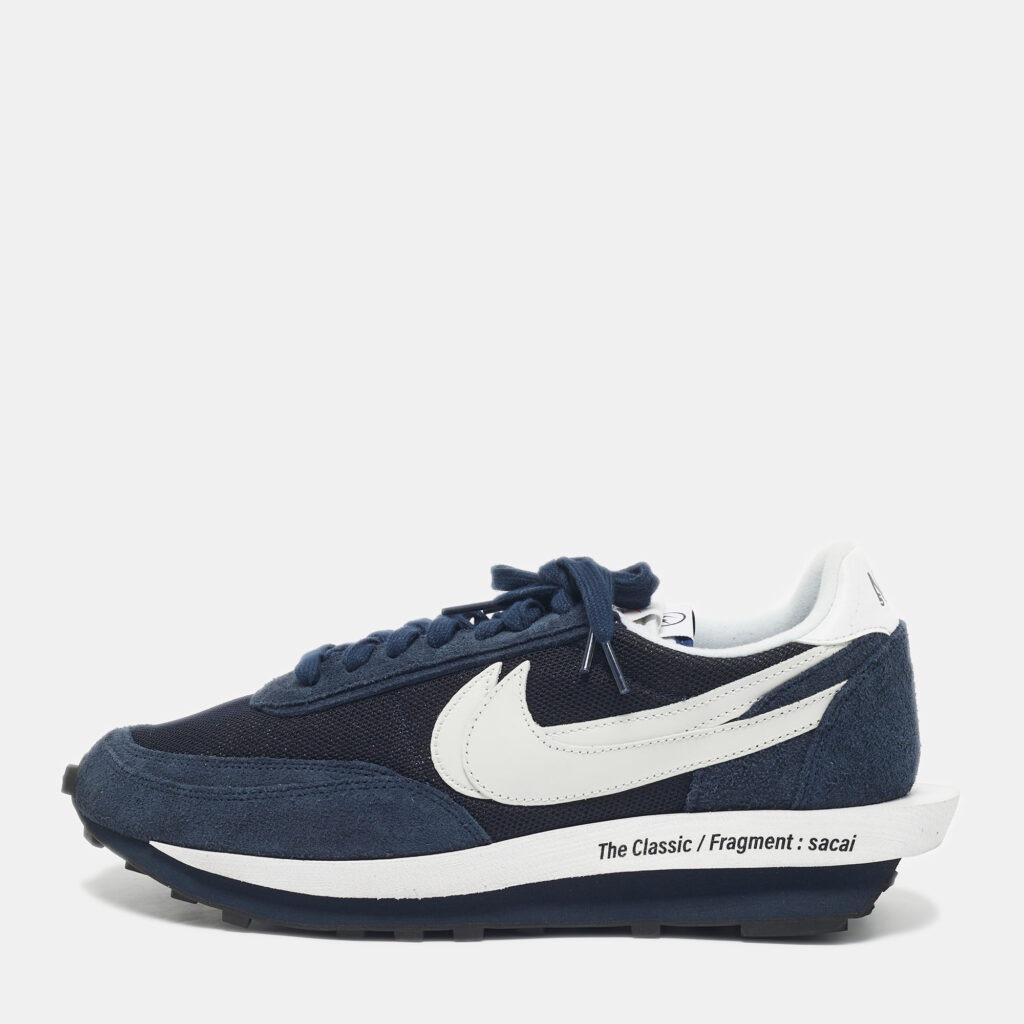 Nike x Sacai Navy Blue Suede and Mesh LD Waffle SF Blue Void Sneakers Size 47.5 Nike x Sacai Navy Blue Suede and Mesh LD Waffle SF Blue Void Sneakers Size 47.5
