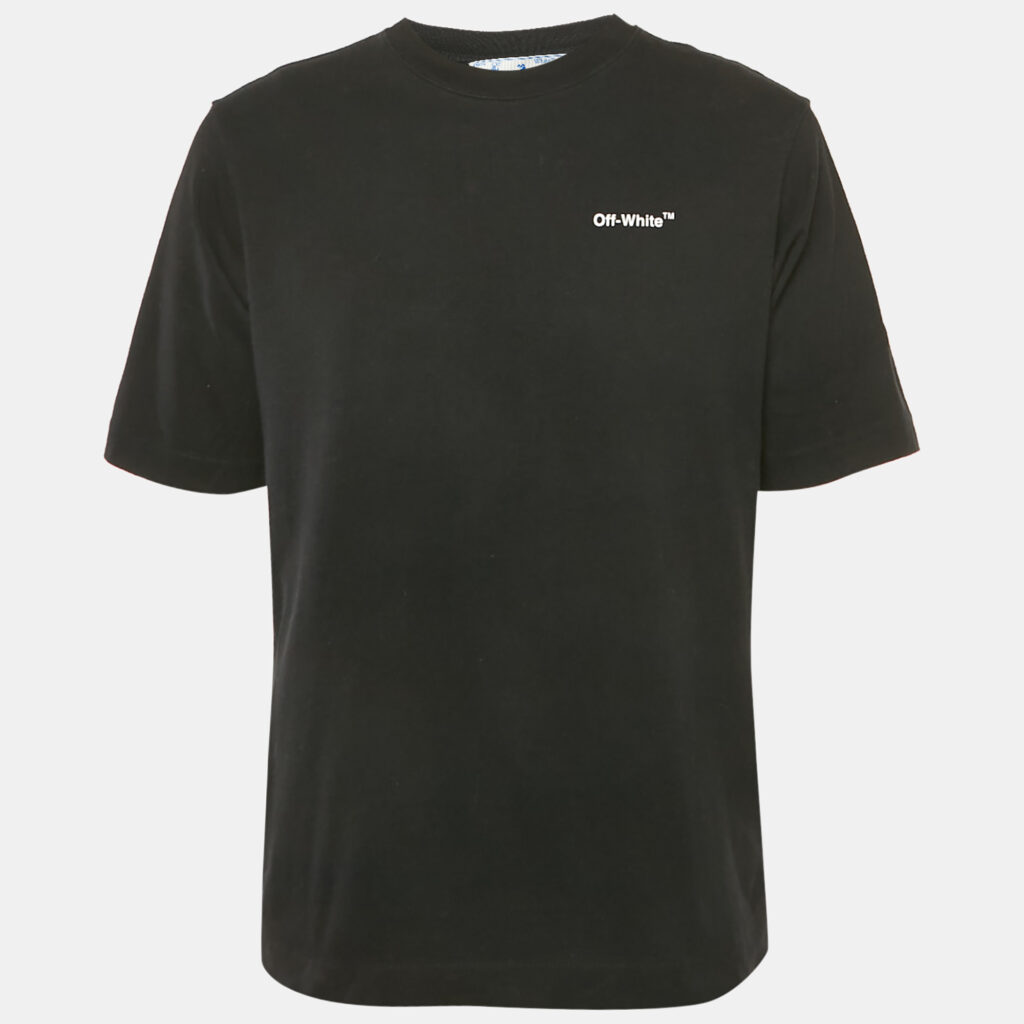 Off-White Black Caravaggio Crowing Cotton Jersey T-Shirt S Off-White Black Caravaggio Crowing Cotton Jersey T-Shirt S
