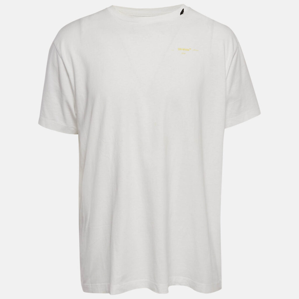Off-White White Arrow Paint Jersey Oversized T-Shirt XS Off-White White Arrow Paint Jersey Oversized T-Shirt XS