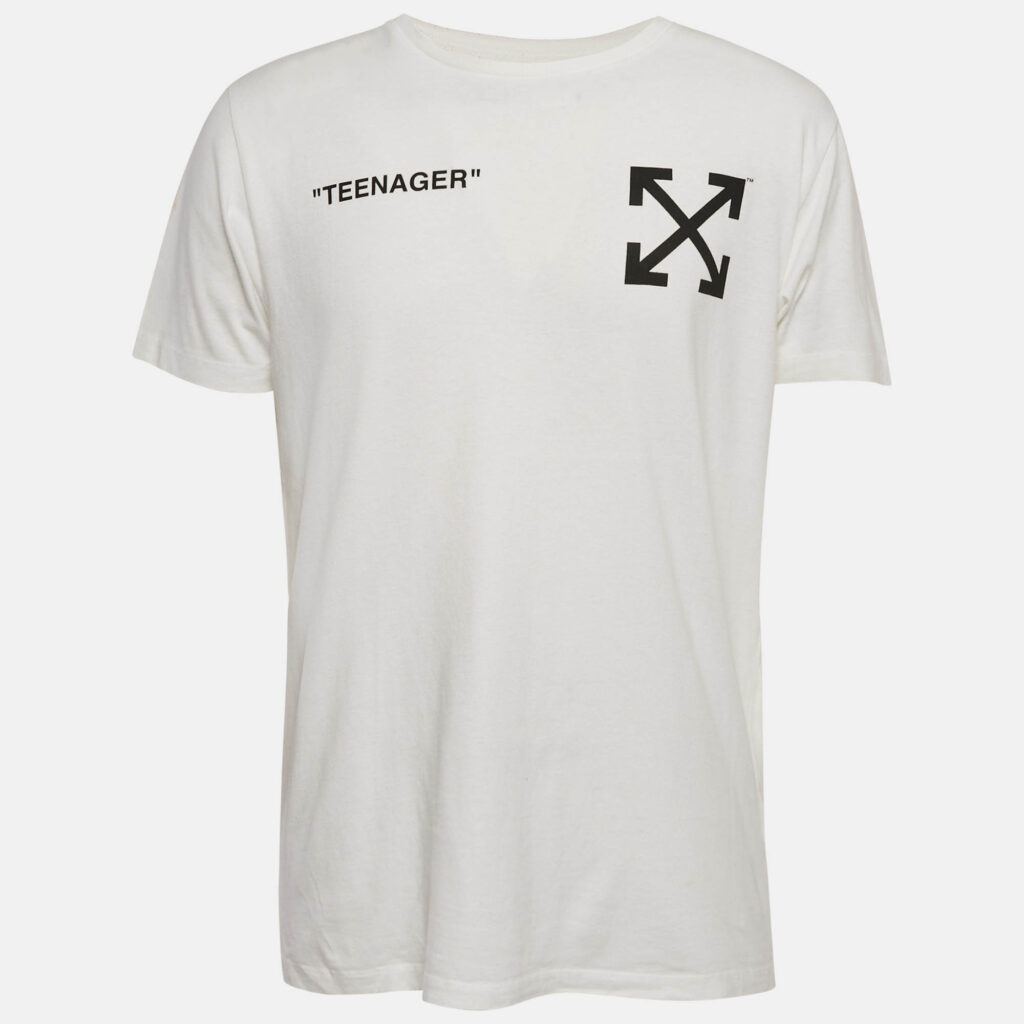 Off-White White Simpson Print Jersey T-Shirt M Off-White White Simpson Print Jersey T-Shirt M