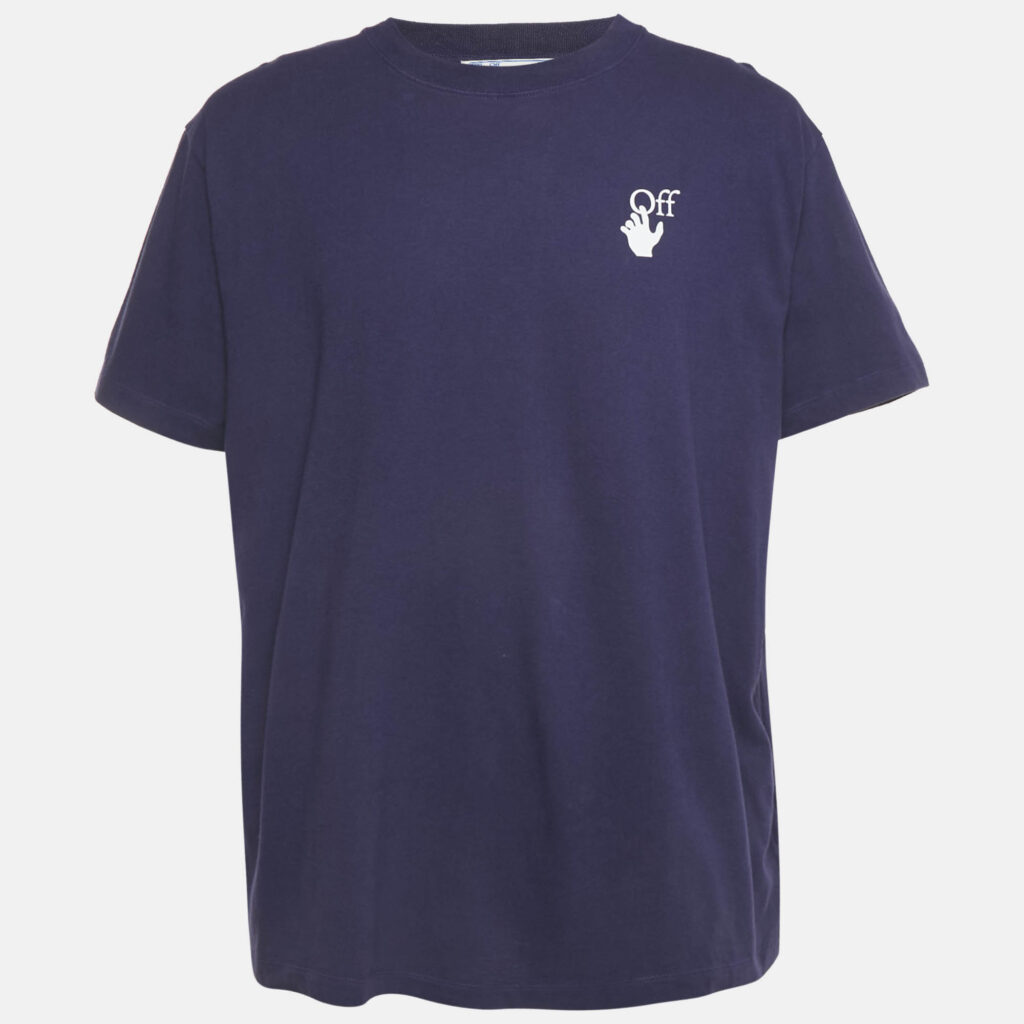 Off-White Purple Arrow Print Jersey T-Shirt S