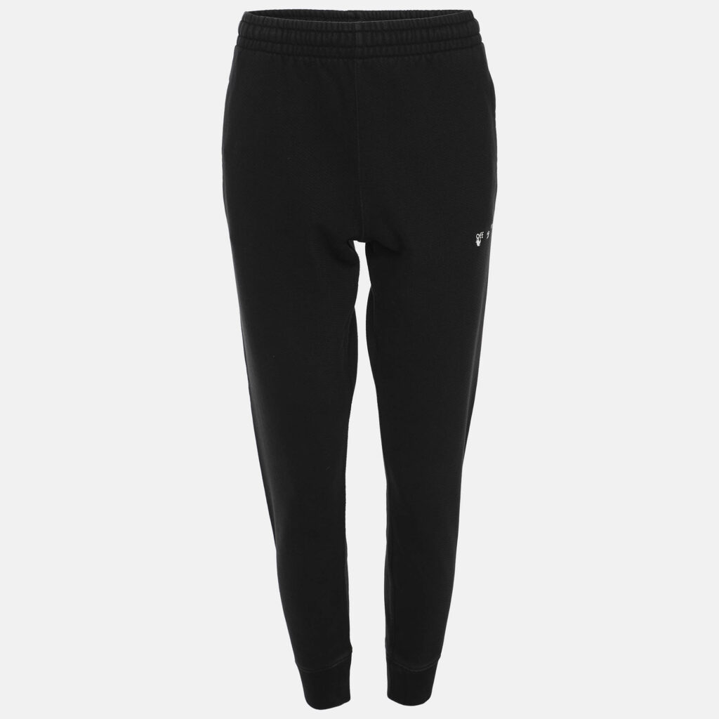 Off-White Black Jersey Track Pants S Off-White Black Jersey Track Pants S