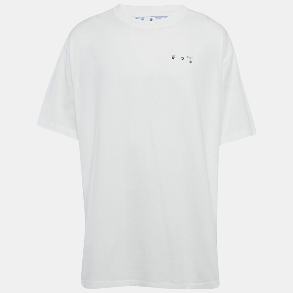 Off-White White Back Print Jersey Oversized T-Shirt L Off-White White Back Print Jersey Oversized T-Shirt L