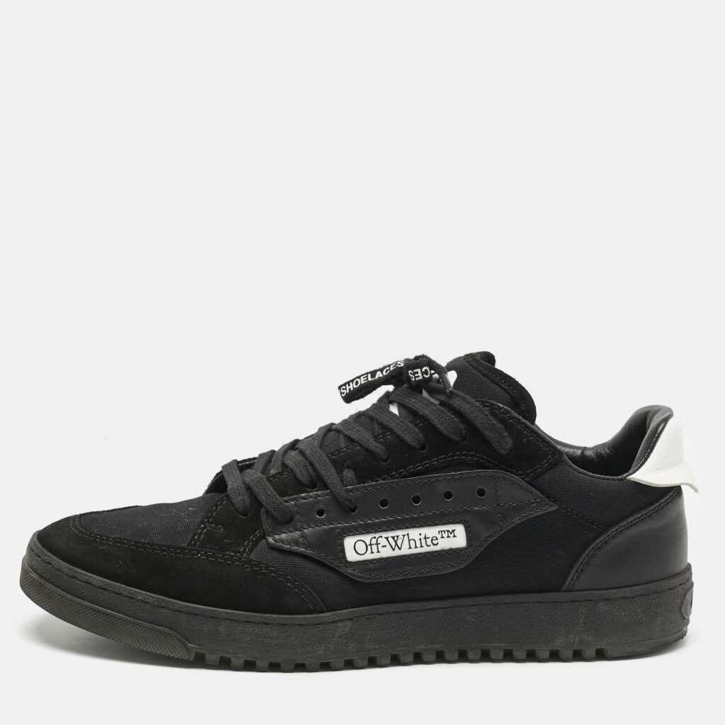 Off-White Black/White Canvas and Suede 5.0 Sneakers Size 42 Off-White Black/White Canvas and Suede 5.0 Sneakers Size 42