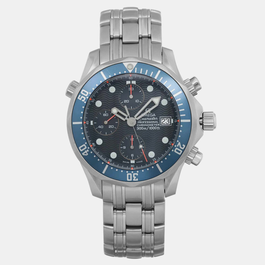 Omega Blue Stainless Steel Seamaster Diver 2599.80 Automatic Men's Wristwatch 42 mm