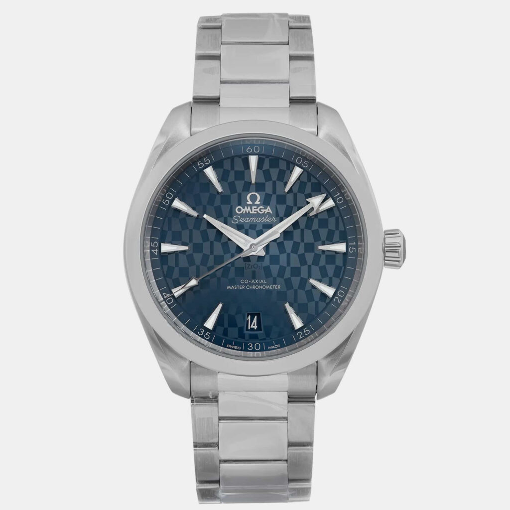 Omega Blue Stainless Steel Seamaster 522.12.41.21.03.001 Automatic Men's Wristwatch 41 mm