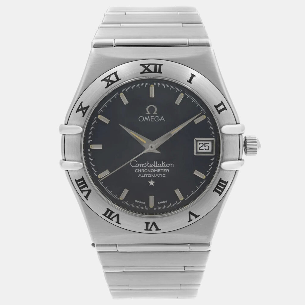 Omega Blue Stainless Steel Constellation 368.1201 Automatic Men's Wristwatch 35 mm