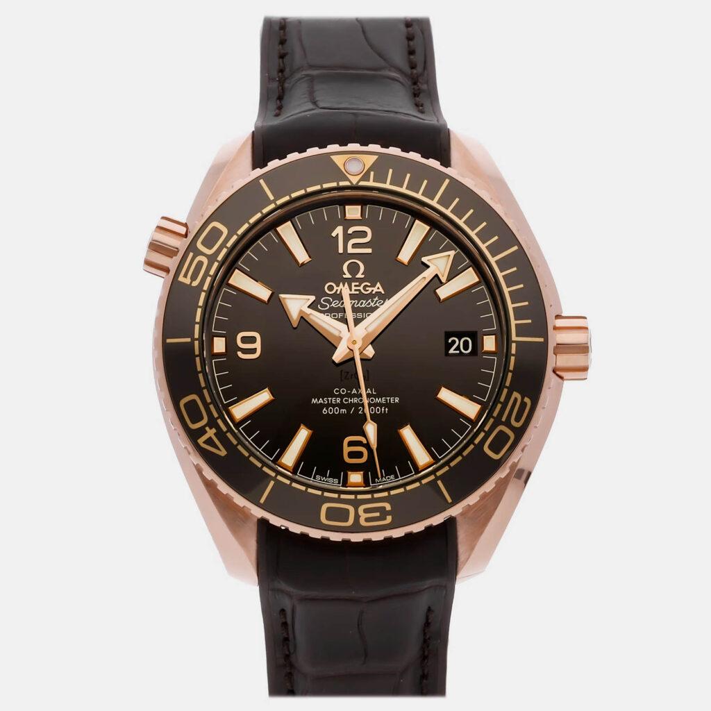 Omega Seamaster Planet Ocean 215.63.40.20.13.001 Automatic Brown 18k Rose Gold Men’s Wristwatch 39 mm Omega Seamaster Planet Ocean 215.63.40.20.13.001 Automatic Brown 18k Rose Gold Men’s Wristwatch 39 mm
