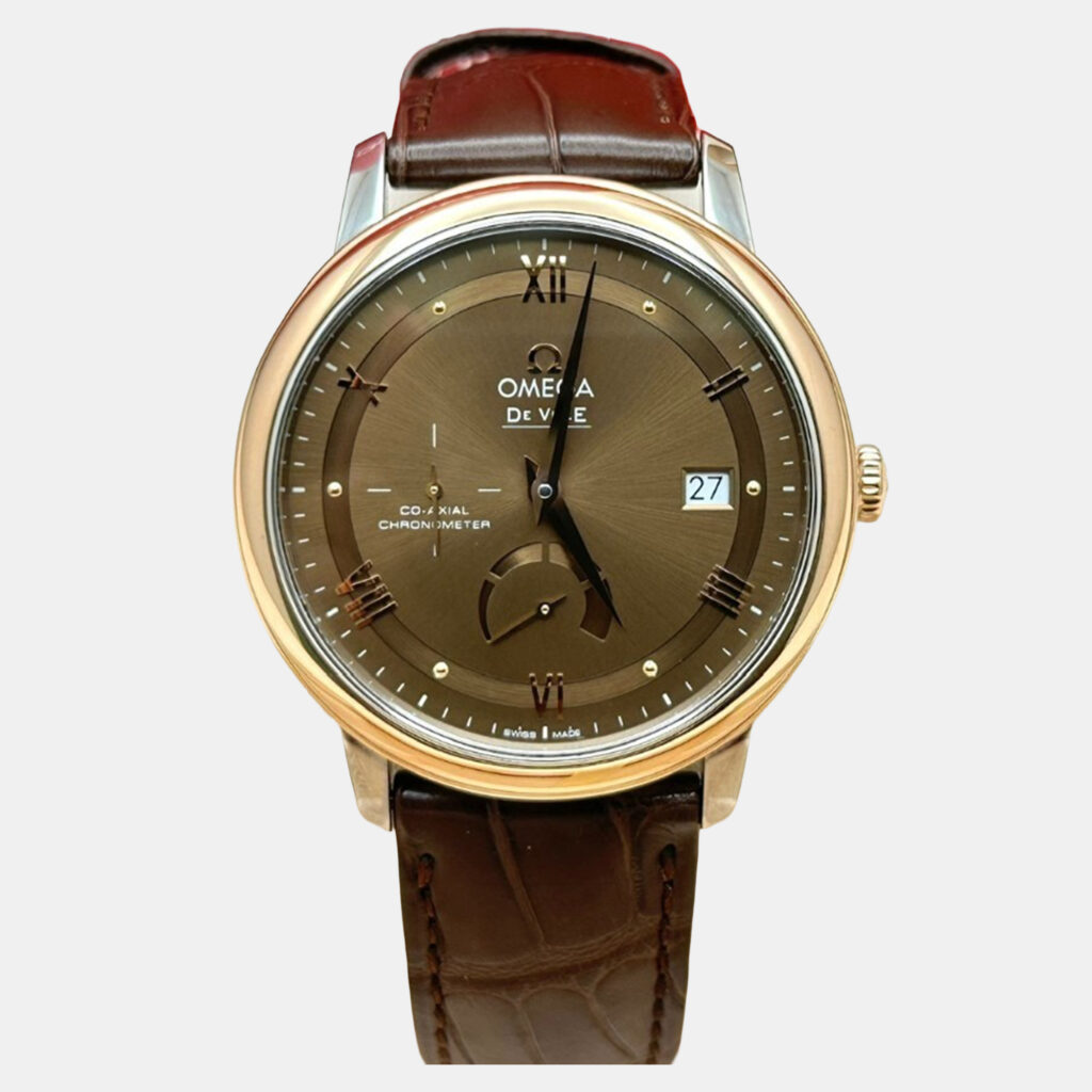 Omega De Ville Prestige 424.23.40.21.13.001 Automatic Brown Dial 18K Rose Gold Stainless Steel Men's Wristwatch 39.5mm Omega De Ville Prestige 424.23.40.21.13.001 Automatic Brown Dial 18K Rose Gold Stainless Steel Men's Wristwatch 39.5mm