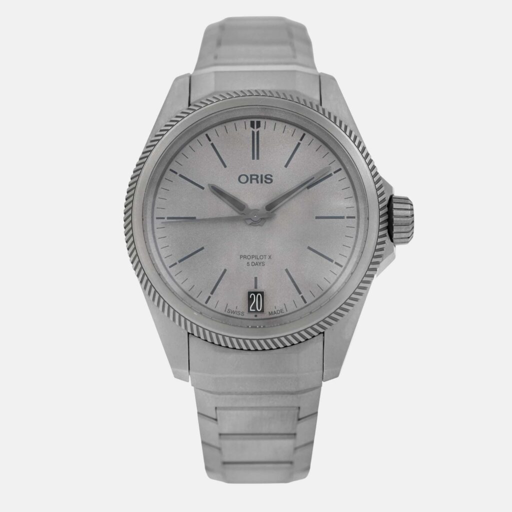 Oris Propilot X 01.400.7778.7153 Automatic Gray Dial Titanium Men's Wristwatch 38mm Oris Propilot X 01.400.7778.7153 Automatic Gray Dial Titanium Men's Wristwatch 38mm