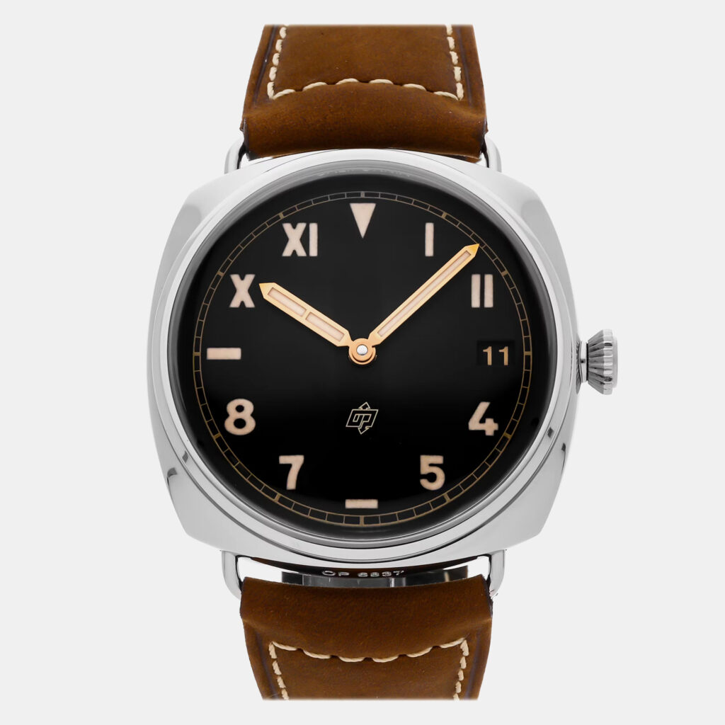 Pre-Owned Panerai Radiomir California Date PAM 424 DATE Manual Winding Black Stainless Steel Men's Wristwatch 47 mm Pre-Owned Panerai Radiomir California Date PAM 424 DATE Manual Winding Black Stainless Steel Men's Wristwatch 47 mm