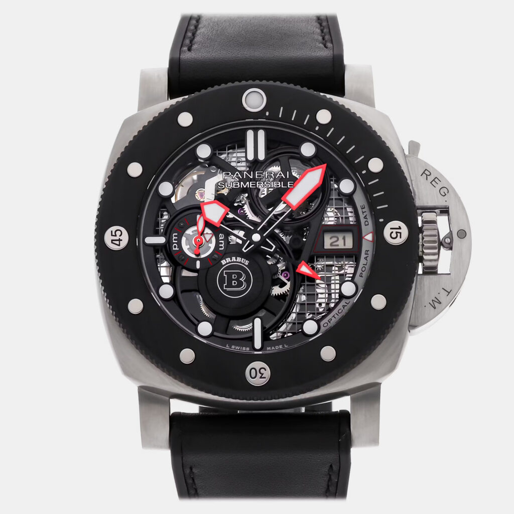 Panerai Submersible S Brabus Limited Edition PAM01403 Automatic Black Titanium Men’s Wristwatch 47mm Panerai Submersible S Brabus Limited Edition PAM01403 Automatic Black Titanium Men’s Wristwatch 47mm