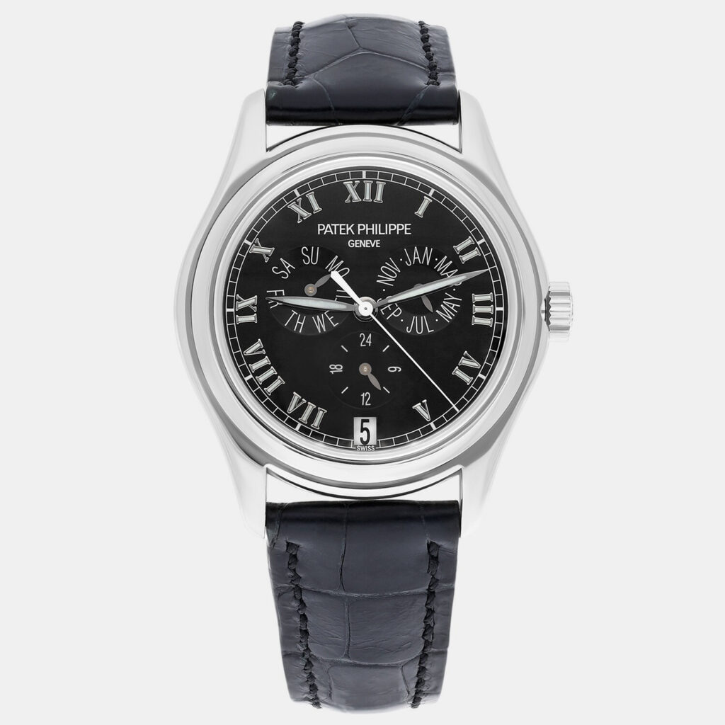 Patek Philippe Complications Annual Calendar 5035G Automatic Black 18k White Gold Men's Wristwatch 37 mm Patek Philippe Complications Annual Calendar 5035G Automatic Black 18k White Gold Men's Wristwatch 37 mm