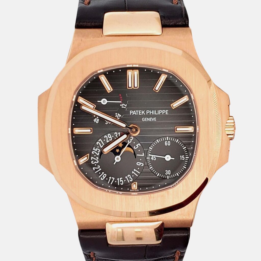 Patek Philippe Nautilus 5712R Automatic Black 18k Rose Gold Men’s Wristwatch 40 mm Patek Philippe Nautilus 5712R Automatic Black 18k Rose Gold Men’s Wristwatch 40 mm